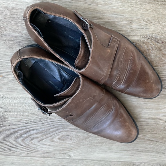 Joseph Abbound Brown Leather Single Strap Buckle Size 8 - Picture 2 of 5